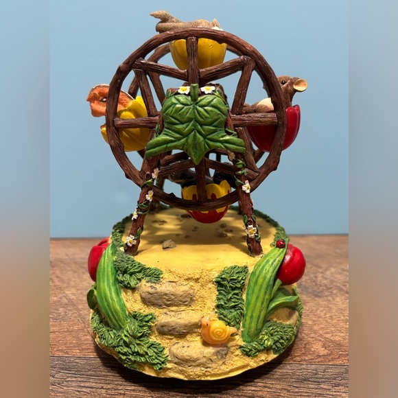 Fitz & Floyd Tulip Ferris Wheel teeny Tiny Tails Animal Music Box 1998 Excellent - Picture 5 of 12